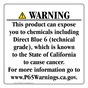 California Prop 65 Consumer Product Warning Sign CAWE-42531