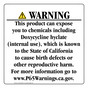 California Prop 65 Consumer Product Warning Sign CAWE-42539