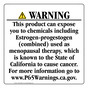 California Prop 65 Consumer Product Warning Sign CAWE-42551