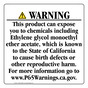California Prop 65 Consumer Product Warning Sign CAWE-42569