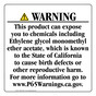California Prop 65 Consumer Product Warning Sign CAWE-42571