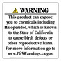 California Prop 65 Consumer Product Warning Sign CAWE-42616