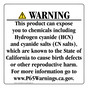 California Prop 65 Consumer Product Warning Sign CAWE-42638
