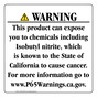 California Prop 65 Consumer Product Warning Sign CAWE-42650