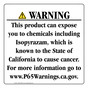 California Prop 65 Consumer Product Warning Sign CAWE-42652