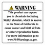 California Prop 65 Consumer Product Warning Sign CAWE-42704