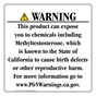 California Prop 65 Consumer Product Warning Sign CAWE-42717