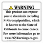 California Prop 65 Consumer Product Warning Sign CAWE-42805