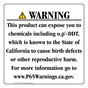 California Prop 65 Consumer Product Warning Sign CAWE-42814
