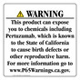 California Prop 65 Consumer Product Warning Sign CAWE-42865