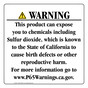 California Prop 65 Consumer Product Warning Sign CAWE-42953