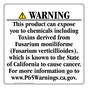 California Prop 65 Consumer Product Warning Sign CAWE-42991