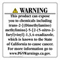 California Prop 65 Consumer Product Warning Sign CAWE-42992