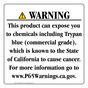California Prop 65 Consumer Product Warning Sign CAWE-43014