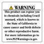 California Prop 65 Consumer Product Warning Sign CAWE-43016