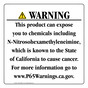 California Prop 65 N-Nitrosohexamethyleneimine Products Chemical Warning Sign CAWE-50881