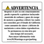 California Prop 65 Parking Warning Sign CAWS-39538