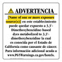 Spanish California Prop 65 Hotel Warning Sign CAWS-39609