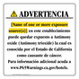Spanish California Prop 65 Hotel Warning Sign CAWS-39682