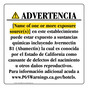 Spanish California Prop 65 Hotel Warning Sign CAWS-39693