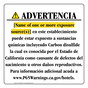 Spanish California Prop 65 Hotel Warning Sign CAWS-39761