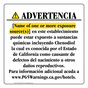 Spanish California Prop 65 Hotel Warning Sign CAWS-39769