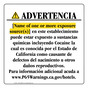 Spanish California Prop 65 Hotel Warning Sign CAWS-39808
