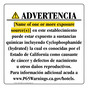 Spanish California Prop 65 Hotel Warning Sign CAWS-39823