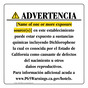 Spanish California Prop 65 Hotel Warning Sign CAWS-39862