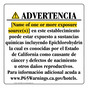 Spanish California Prop 65 Hotel Warning Sign CAWS-39907