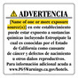 Spanish California Prop 65 Hotel Warning Sign CAWS-39916