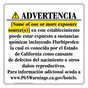 Spanish California Prop 65 Hotel Warning Sign CAWS-39949