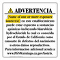 Spanish California Prop 65 Hotel Warning Sign CAWS-40002