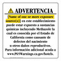 Spanish California Prop 65 Hotel Warning Sign CAWS-40060