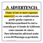Spanish California Prop 65 Hotel Warning Sign CAWS-40073