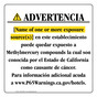 Spanish California Prop 65 Hotel Warning Sign CAWS-40077