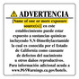 Spanish California Prop 65 Hotel Warning Sign CAWS-40100