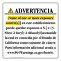 Spanish California Prop 65 Hotel Warning Sign CAWS-40103