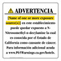 Spanish California Prop 65 Hotel Warning Sign CAWS-40151