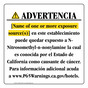 Spanish California Prop 65 Hotel Warning Sign CAWS-40155