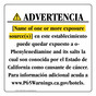 Spanish California Prop 65 Hotel Warning Sign CAWS-40186