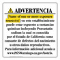 Spanish California Prop 65 Hotel Warning Sign CAWS-40325
