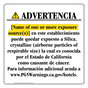 Spanish California Prop 65 Hotel Warning Sign CAWS-40362