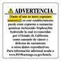 Spanish California Prop 65 Hotel Warning Sign CAWS-40433