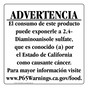 Spanish California Prop 65 Food Warning Sign CAWS-40503