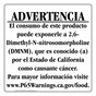 Spanish California Prop 65 Food Warning Sign CAWS-40508
