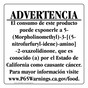 Spanish California Prop 65 Food Warning Sign CAWS-40558
