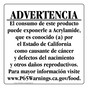 Spanish California Prop 65 Food Warning Sign CAWS-40575