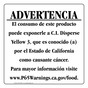 Spanish California Prop 65 Food Warning Sign CAWS-40671