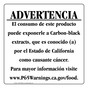 Spanish California Prop 65 Food Warning Sign CAWS-40686